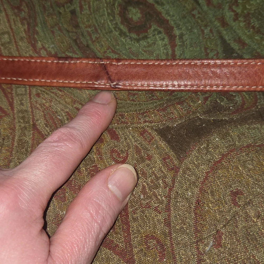 Fossil Brown Leather Crossbody Bag GUC - Picture 5 of 12